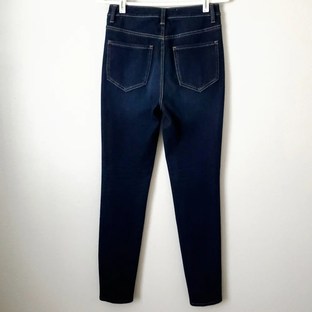 Soft Surroundings High Rise Dark Wash Skinny Jeans, Size 4